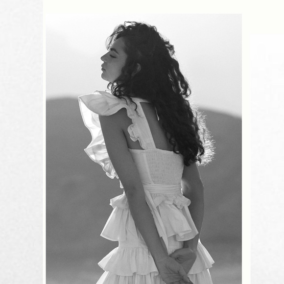 Anthropologie x Love The Label Ruffled Halter Mini Dress - Picture 5 of 6